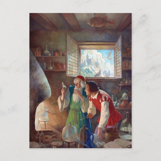 N.C. Wyeth The Alchemist Poster Briefkaart (Voorkant)