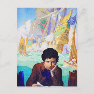 N C Wyeth Verhalen van Avontuur Briefkaart