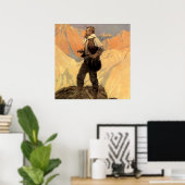 N C Wyeth Western schilderen "The Prospector" Poster (Thuiskantoor)