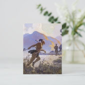 N C Wyeth Western schilderen "The Tomahawk" Briefkaart (Staand voorkant)