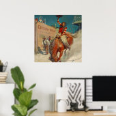 N C Wyeth westerse schilderij "De Rodeo" Poster (Thuiskantoor)