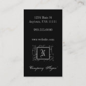 N Carte de visite de monogramme (Dos)