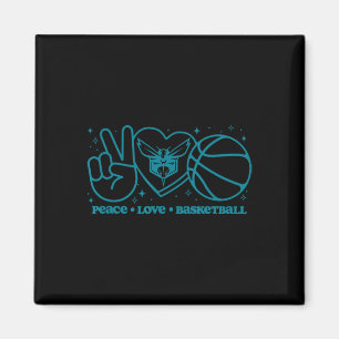 N Charlotte Hornets Vrede Liefde Sketll Magneet