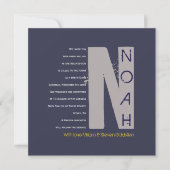 N Collection initiale Bat Bar Mitzvah Invitation (Devant)