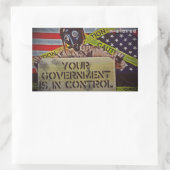 n-controle rechthoekige sticker (Tas)