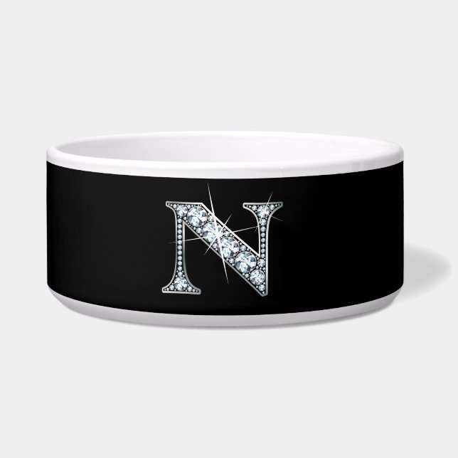 N "Diamond Bling" Pet Bowl Voerbakje (Voorkant)
