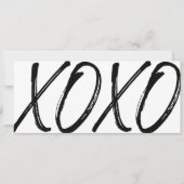 N° document de carte cadeau moderne XOXO noir et b (Devant)