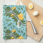 n-Drenched Lemons Sky Blue | Theedoek (Quarter Fold)