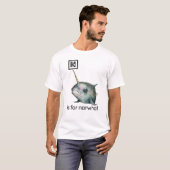 N est pour Narwhal T-Shirt (Devant entier)