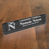 N Faux Diamond Desk Plaque d'identification (Taille)