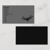 n_H_6_Vector_Clipart zwarte vleermuis donkergrijze Visitekaartje (Voorkant / Achterkant)