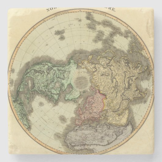 N Hemisphere Stenen Onderzetter (Voorkant)