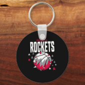 N Houston Rockets Sketll Doodle Stars  Sleutelhanger (Voorkant)