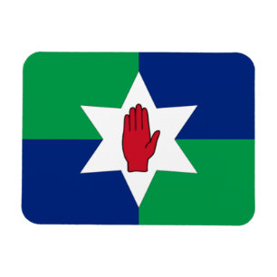 N. Ierland vlag Magnet - Star on Green & Blue Magneet