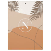 N - Initiaal Monogram Letter N Abstract Design Klembord (Achterkant)