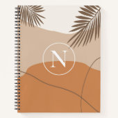 N - Initiaal Monogram Letter N Abstract Design Notitieboek (Voorkant)