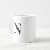 N initial et nom personnalisé Café Mug (Devant gauche)