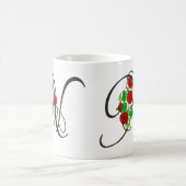 N initial, Mug de café de Nasturtium Vintage (Centre)