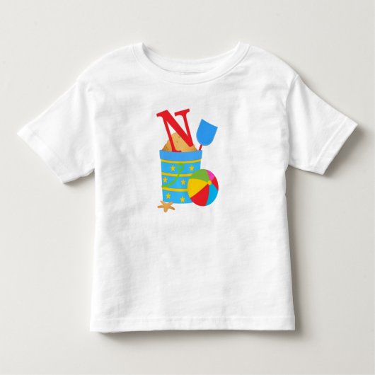 N initial - T-shirt Jersey fin Toddler (Devant)