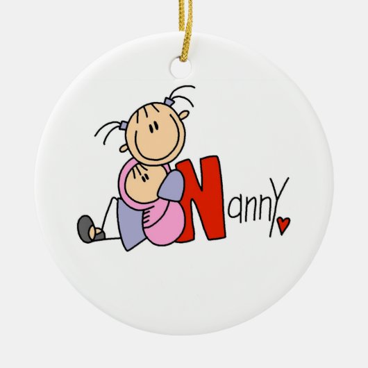 N is voor Nanny Keramisch Ornament (Voorkant)