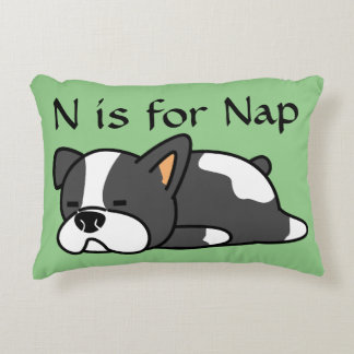 N is voor Nap Puppy Dog Sierkussen Accent Kussen