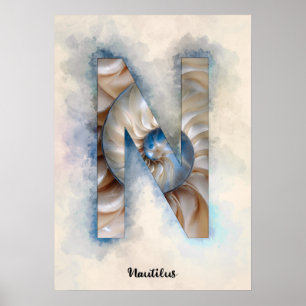 N is voor Nautilus Poster