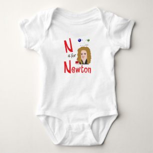 N is voor Newton Cute Physics & science Design Romper
