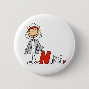 N is voor Verpleegkundige Ronde Button 5,7 Cm