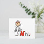 N is voor verpleegster briefkaart (Staand voorkant)