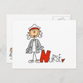 N is voor verpleegster briefkaart (Voorkant / Achterkant)