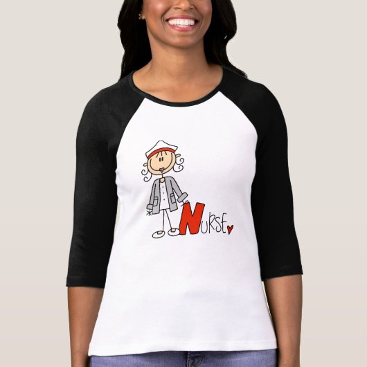 N is voor verpleegster t-shirt (Voorkant)