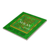 N "Luck of the Irish" Family Custom Monogram Tile Tegeltje (Zijkant)
