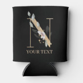 N Monogram Floral Aangepast Blikjeskoeler (Voorkant)