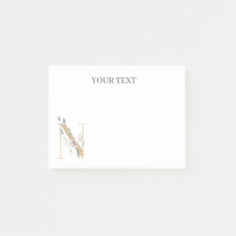 N Monogram Floral Aangepast Post-it® Notes