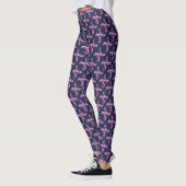 N monogram paarse leggings met patronen (Links)