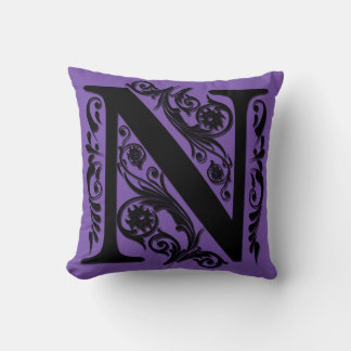 N Monogramme initiale - Coussin