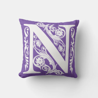 N Monogramme initiale - Coussin