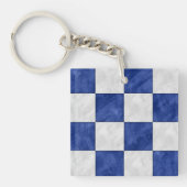 N November Waterverf Nautical Signal Flag Sleutelhanger (Voorkant)