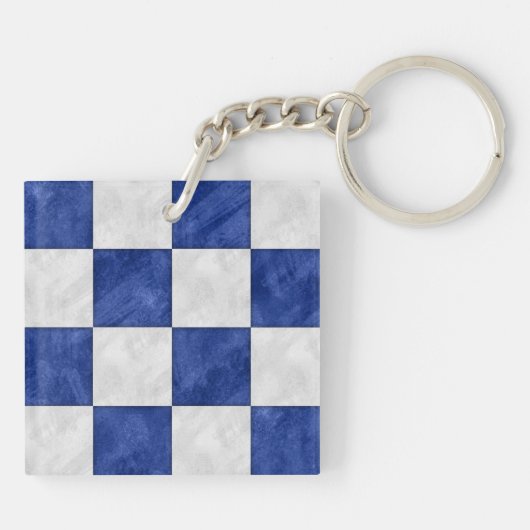 N November Waterverf Nautical Signal Flag Sleutelhanger (Achterkant)