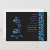 N Nun Hebreeuws Letter Set Bat Mitzvah Uitnodiging (Voorkant)