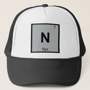 N - Nyx Griekse Scheikunde Periodiek Systeem Symbo Trucker Pet