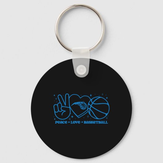 N Orlando Magic Peace Love Sketll  Sleutelhanger (Voorkant)