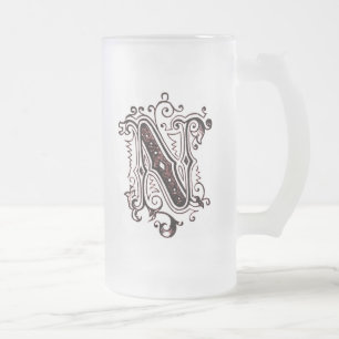 "N" ornemental vintage - Mug