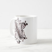 "N" ornemental vintage - Mug (Devant gauche)