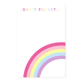 N’oubliez pas.. Notes de post-it arc-en-ciel migno
