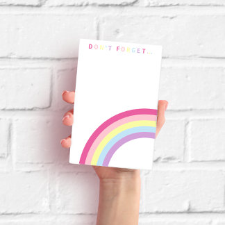 N’oubliez pas.. Notes de post-it arc-en-ciel migno