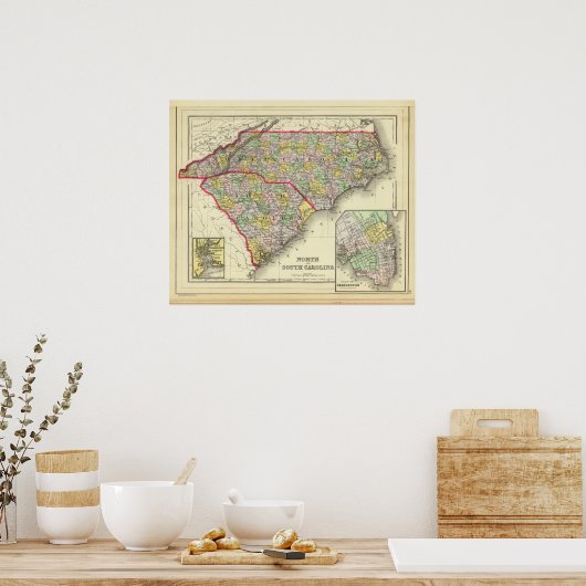 N & S Carolina Poster (Keuken)