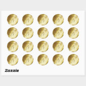 N Stickers d'enveloppe en or Monogram Faux (Feuille)