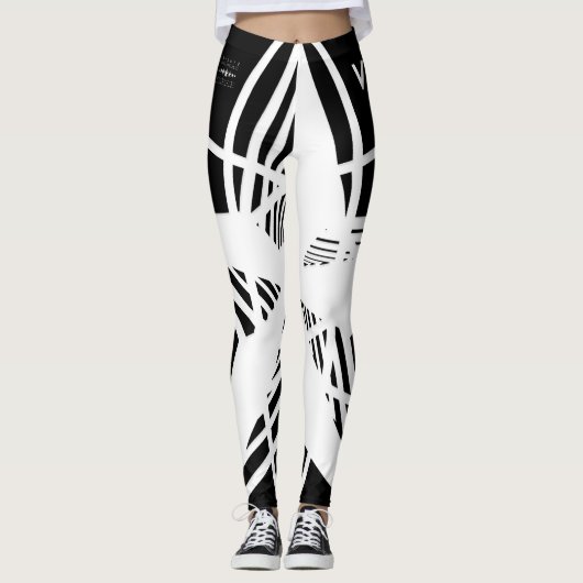 N-VII [BLK/WHT] LEGGINGS (Voorkant)