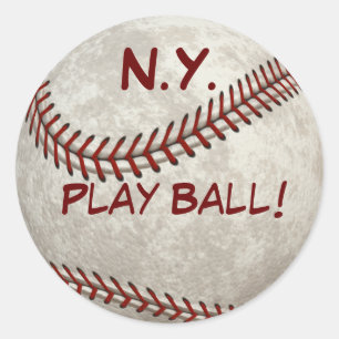 N.Y. Honkbal de "Bal van het Spel!" Amerikaanse Ronde Sticker